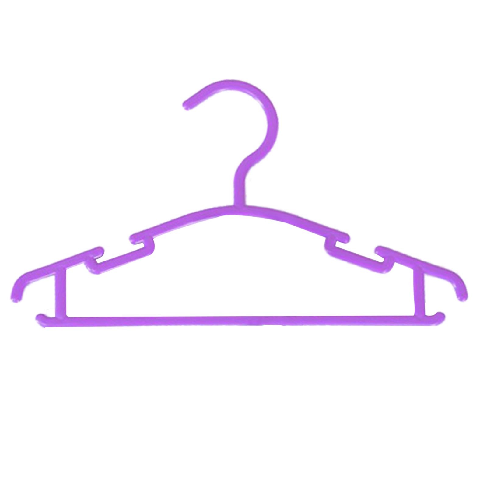 thumbnail image 2 of Percha de plástico para niños - Colorida, diseño grueso - para ropa de niños, pantalones/vestidos, multifuncional, ligera y duradera, 2 of 2